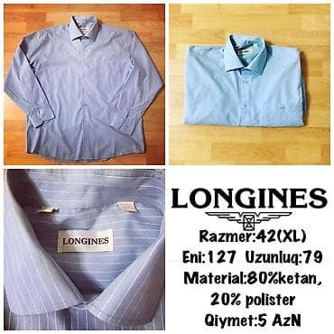 kisi geyimi: Koynek Longines 42(Xl) bedene uygundi — 1