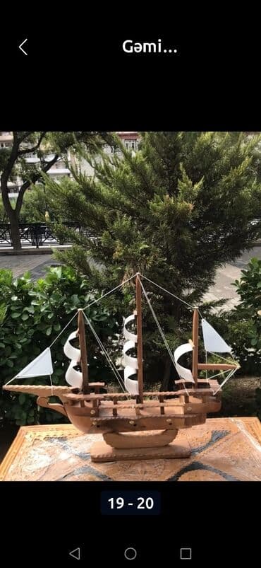 model iş: Gəmi Agacdan Əl işi 15azn Qoz Agacınnan hazırlanmış əl işi Gəmilər — 6