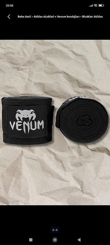 kik boks: Adidas boks əlcəkləri və Venum bandajları daxil olan boks dəsti — 2