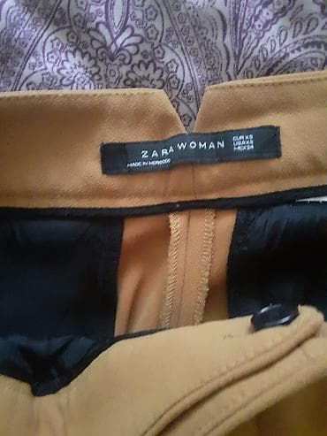 qadin geyim: Şalvar, Zara, XS, rəng - Qırmızı — 3