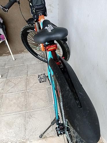 Velostrim dağ velosipedi - Çərçivə: yüngül alaşımlı, turkuaz-narıncı — 5