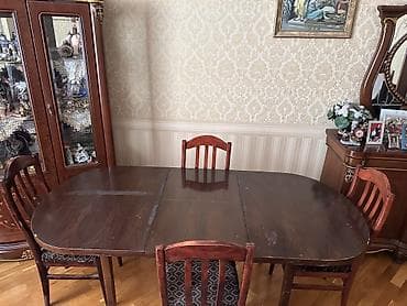 Qonaq otağı üçün, İşlənmiş, Açılan, Oval masa, 4 stul lalafo.az -da Qonaq otağı üçün, İşlənmiş, Açılan, Oval masa, 4 stul