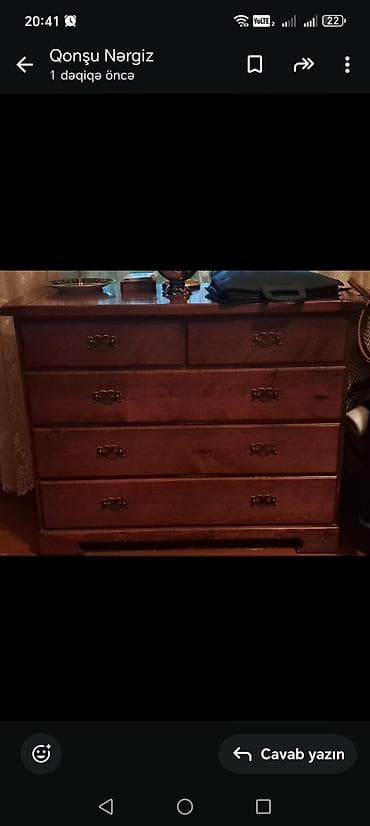 kreslo gence: Yataq otağı üçün taxta mebel dəsti - Dolab: İkiqat qapılı, klassik — 2