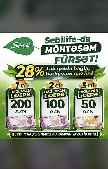 hediyeler: Sebilife-da MÖHTƏŞƏM FÜRSƏT kampaniyası - 28% tək qolda bağla — 1