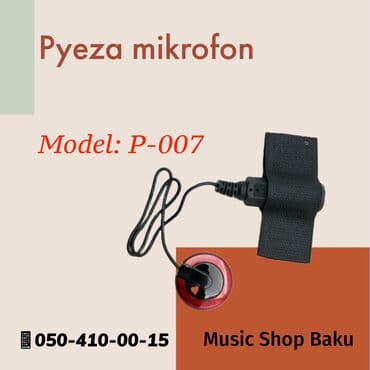 tar mikrafonu: Pyeza mikrofon Gitara,ukulele,tar,saz,kamança,ud və s musiqi alətləri — 1