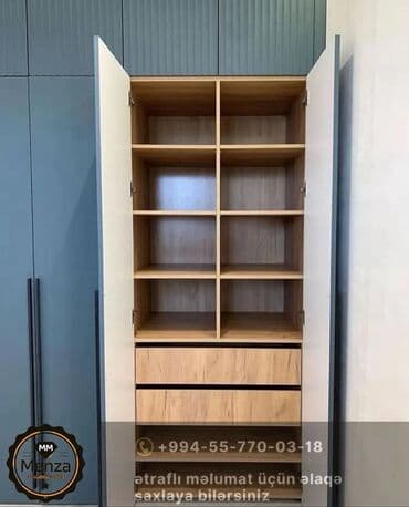 gilan parçaları: Yeni, Açılan, 6 qapı Düz dolab, Qarderob, paltar dolabı — 3