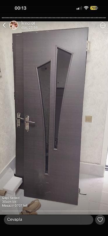 sehf qapi: Klassik dizaynlı daxili qapı - Material: MDF-lam örtüklü ağac əsaslı — 2