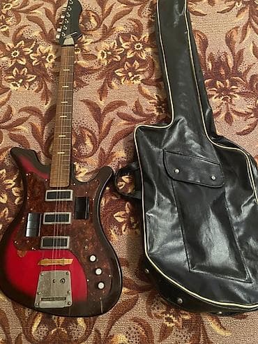 Elektrik gitara + yumşaq üzlük çantası - Korpus: iki rəng keçişli — 1