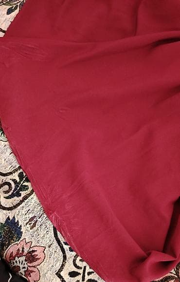 toy gulleri: Bordo rəngli ziyafət/nişan-gecə geyimi - Uzun, A-kəsim ətəkli model - — 7