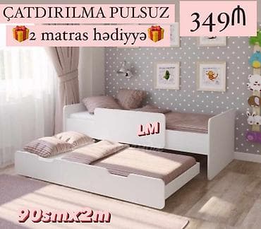 tek yatag: Oğlan və qız üçün, Çarpayı, Matras ilə, Siyirməli — 2