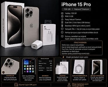 mac utu feni: IPhone 15 Pro, 128 GB, Natural Titanium, Face ID — 7