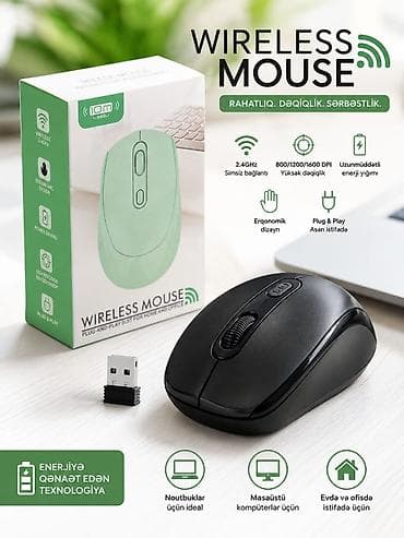 komputer pult: Simssiz Mouse – rahatlıq, dəqiqlik və sərbəstlik - 2.4 GHz simsiz — 1