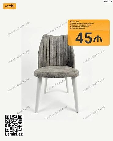 LA MINI stul - Model: Kod 11328 - Miqdar: Stul 1 ədəd - Ölçü — 1