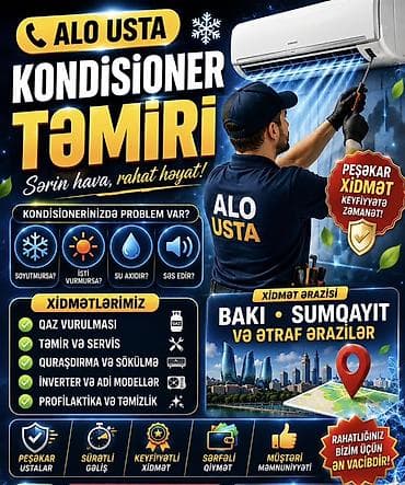 kondisioner servis: Kondisioner təmiri və servisi unvan geliriy ve en munasib giymet — 1