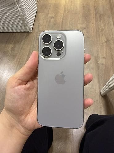scanner: IPhone 15 Pro, 256 GB, Natural Titanium, Barmaq izi, Face ID — 2