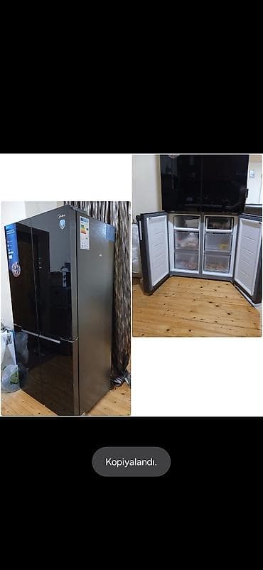 компьютер в баку цена: Midea ikikapılı No Frost soyuducu-dondurucu - Rəng: qara şüşə ön — 1
