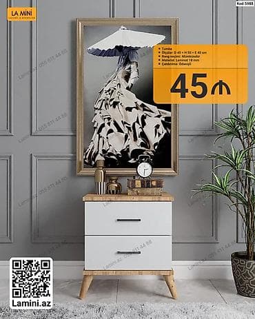Tumba – La Mini - Ölçülər: D 40 × H 50 × E 40 sm - Material: 18 mm — 1