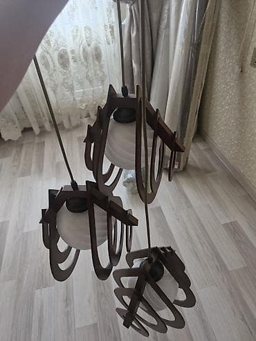 taxta cilciraq: Çılçıraq, 3 lampa, Şüşə — 1