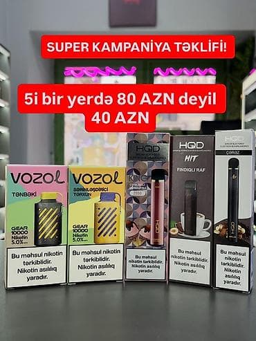 Vozol & HQD 🔥 SUPER KAMPANİYA TƏKLİFİ! 📦 Paketdə nə var: • 2 ədəd lalafo.az -da Vozol & HQD 🔥 SUPER KAMPANİYA TƏKLİFİ! 📦 Paketdə nə var: • 2 ədəd
