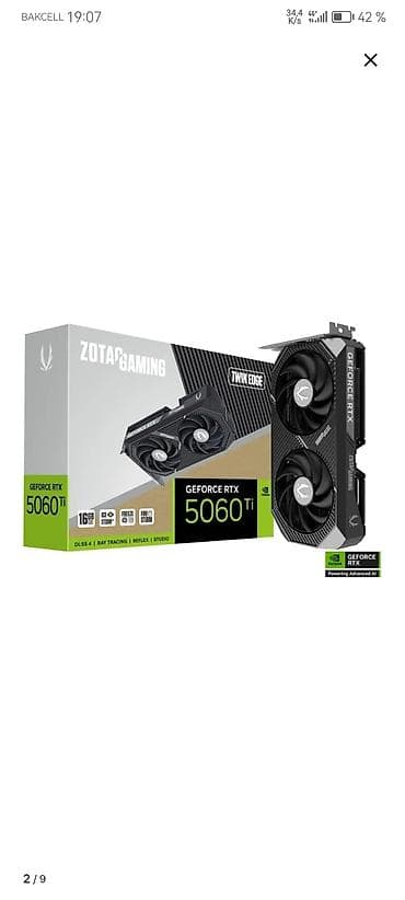 rtx 5060 ti komputer: ZOTAC GeForce RTX 5060 Ti Twin Edge videokartı - Yaddaş: 16 GB GDDR7 — 2