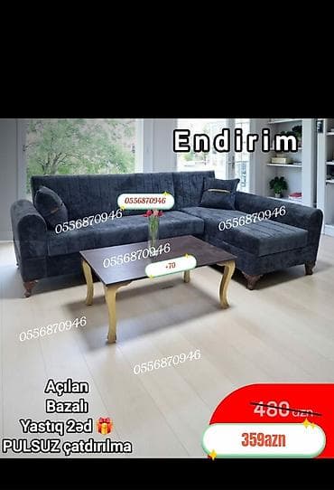 ucuz künc divanları: Künc divan, Qonaq otağı üçün, Parça, Bazalı, Açılan, Kitab — 3