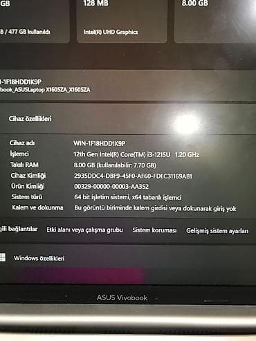hp notebook: ASUS VivoBook X1605ZA noutbuku Texniki göstəricilər: - Prosessor — 3