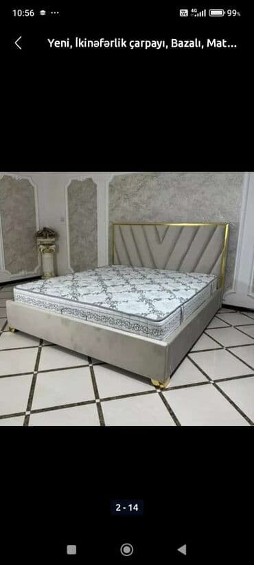 2 mərtəbəli carpayi: İkinəfərlik çarpayı, Bazalı, Matras ilə — 4