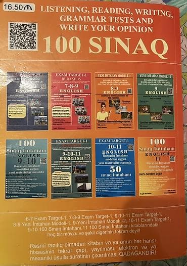 CD, DVD disklər və kassetlər: Ingilis dili listening, reading, 100 sınaq toplusu son nəşrdir, içi — 2