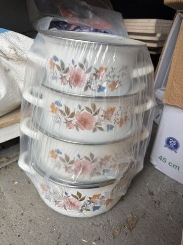 gul ekmek ucun qablar: Qazan, rəng - Ağ — 1