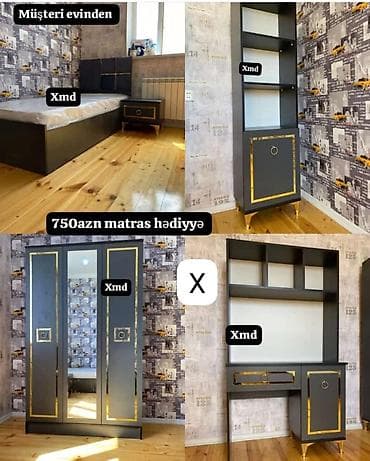 Uşaq/yeniyetmə otağı üçün tam dəst mebel Dəst tərkibi: - Tək nəfərlik
