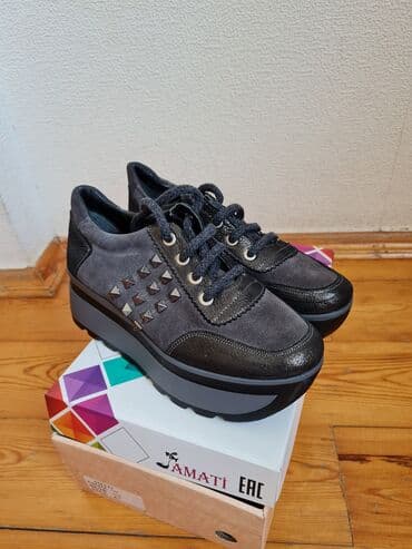 platforma qadın krossovkaları: Ölçü: 37, rəng - Boz, Yeni — 2