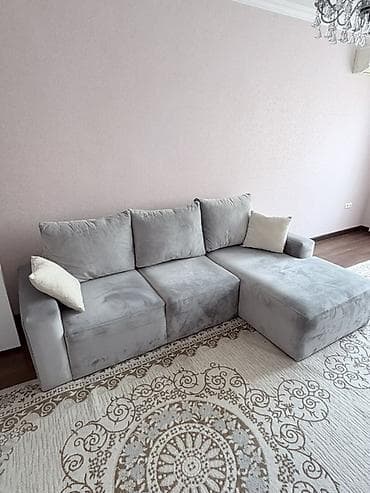 iwlenmiw divan kreslo: Künc divan, Açılmayan, Vеlur parça — 1