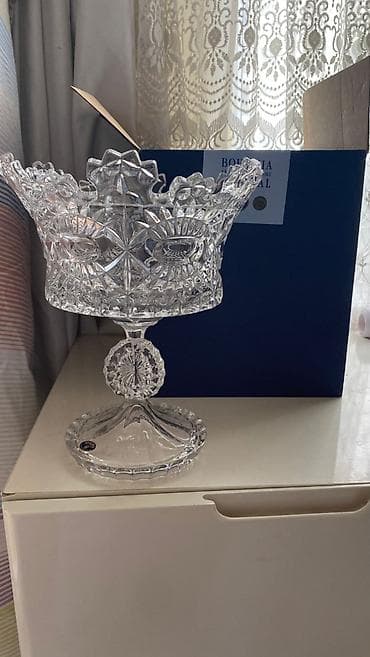cay qabi: Bohemia Kristal qədəhlik/konfet qabı (ayaqlı) - Brend: Bohemia — 2