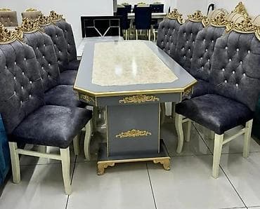 Qonaq otağı üçün, Açılmayan, Dördbucaq masa, 6 stul