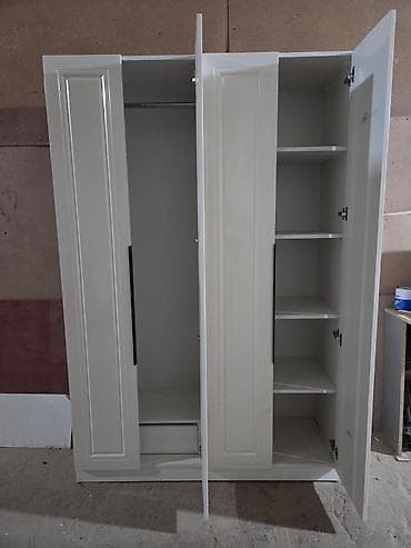 wkaflar: 4 qapılı, Siyirməli, Ağ, Digər material, Açılan, Düz dolab — 4