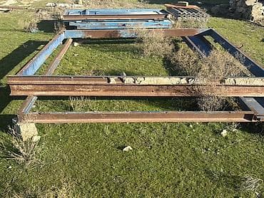 Həyət darvazaları: İşlənmiş Dəmir Həyət darvazası, Yana açılan, Mexaniki, Qapı ilə, rəng - Mavi, Kredit yoxdur, Ödənişli quraşdırma — 2