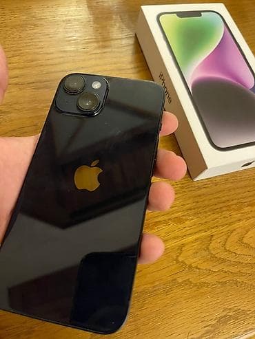 qas alan aparat: IPhone 14, 128 GB, Midnight, Zəmanət — 3