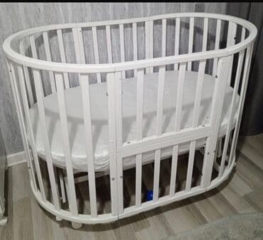 stollu ikimərtəbəli carpayı: Oğlan və qız üçün, Yumru, Beşik, Dəstsiz, Matras ilə, Yellənmə mexanizm ilə — 1