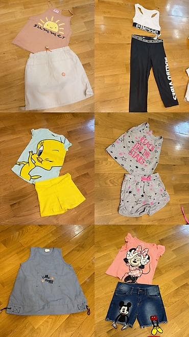 Uşaq geyimləri dəsti – müxtəlif modellər və ölçülər - Yay temalı açıq