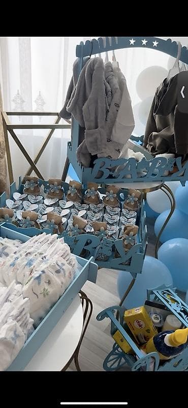rolik dekor: Mavi temalı “Baby Boy” dekor və aksesuar seti - Körpə — 3