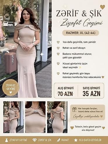 qizil uzukler type 1: Zərif və şık ziyafət geyimi. Bədənə oturan, fiquru gözəl göstərən uzun — 1