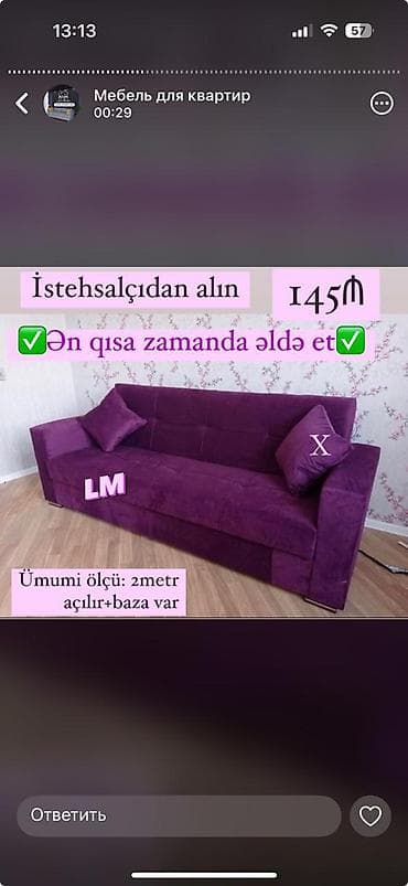 kunc divan satilir: Di̇van-kravat, Açılan, Bazalı, Parça — 1