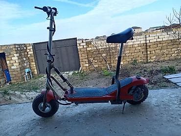 elektrikli samokat: Elektrik skuter – oturacaqlı, qalın təkərli, güclü çərçivəli model — 3