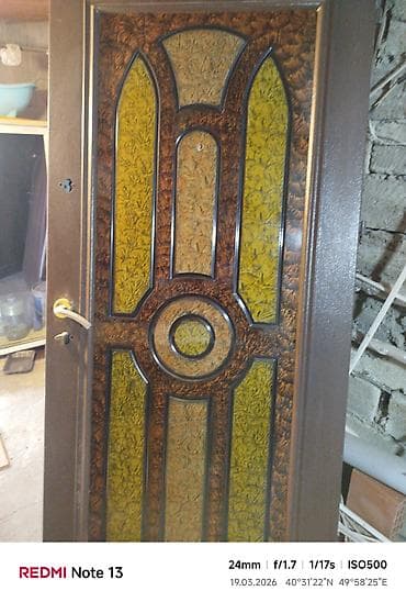 Metall giriş qapısı – dekorativ panelli - Material: möhkəm metal