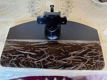 TV/monitor üçün orijinal masaüstü dayaq - Geniş, yarımdairəvi alt — 1