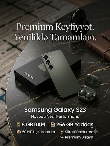 philips xenium 9@9s: Samsung Galaxy S23, 256 GB, rəng - Yaşıl, Sensor, Barmaq izi, Simsiz şarj — 1