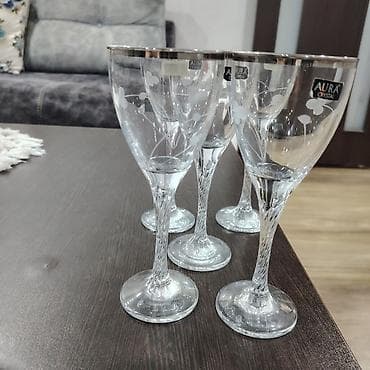 plastmas qablar: Qədəhlər, rəng - Çəhrayı, Şüşə — 9