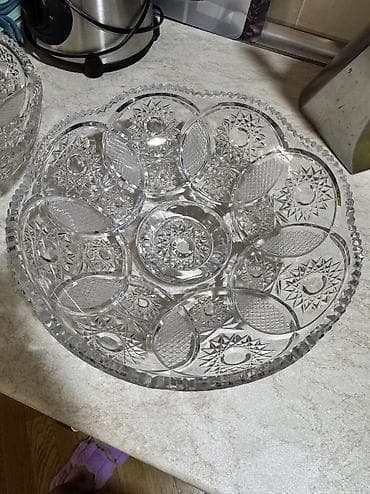 2 eded meyve qabi, rus crustal original, 35 il evvel alinib. Cutu