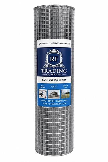 Galvanizə olunmuş qaynaq toru – RF Trading Company Ölçü: 25x25x1x25 m