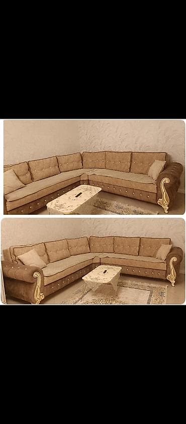 Ev üçün mebel: Künc divan dəsti - Stil: klassik elementlərlə modern dizayn - Rəng — 1